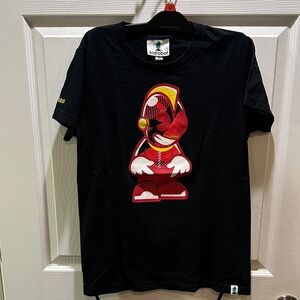 Kidrobot Black Short Sleeve Tee with Red Graphic